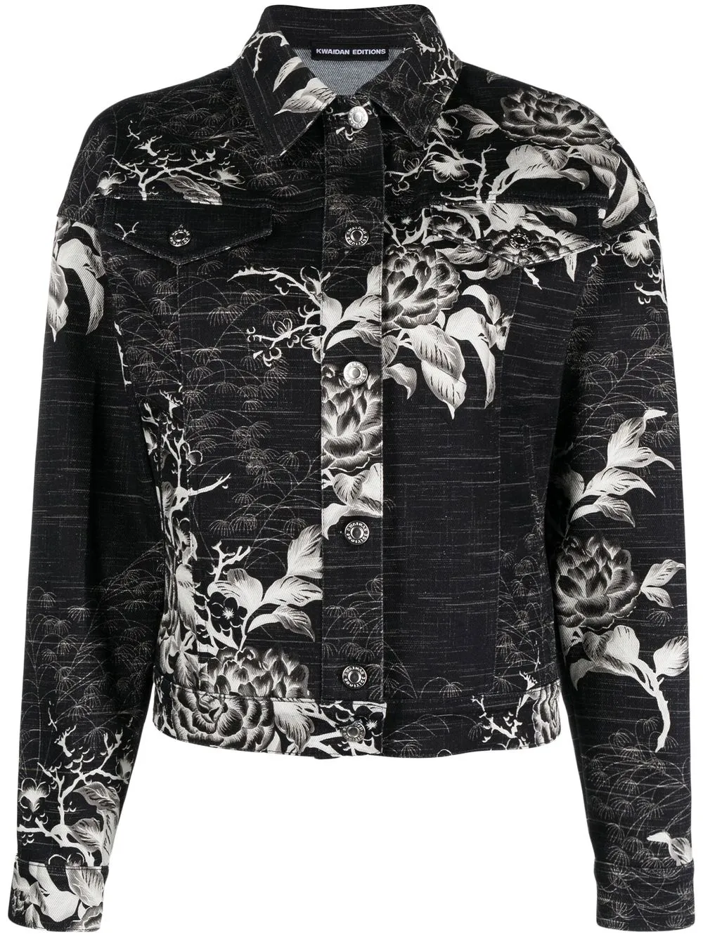 

Kwaidan Editions graphic-print denim jacket - Black