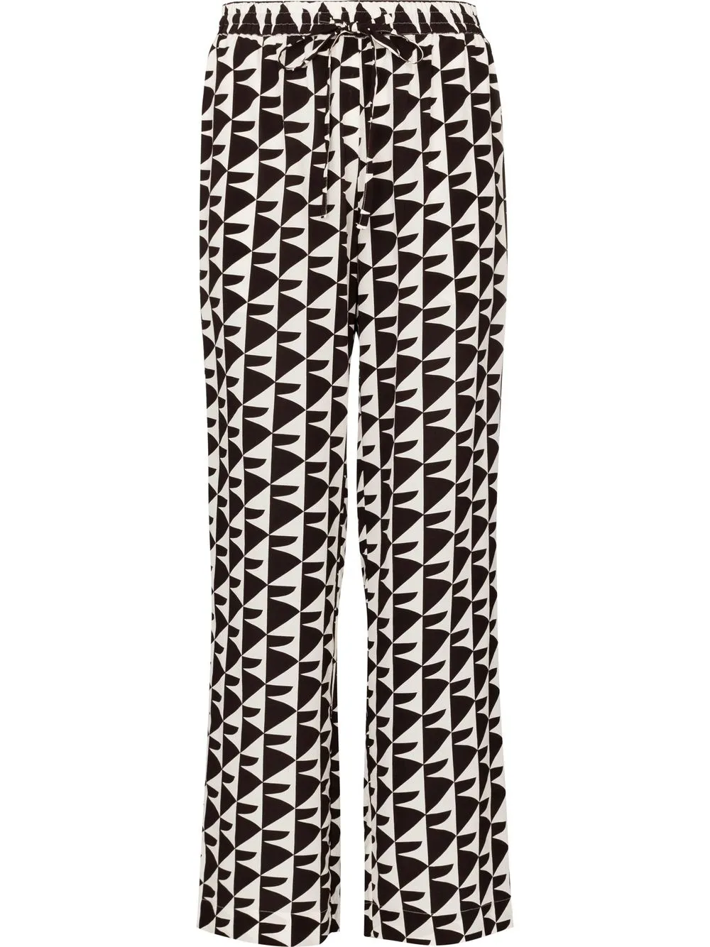 

Matteau geometric-print straight-leg trousers - Brown