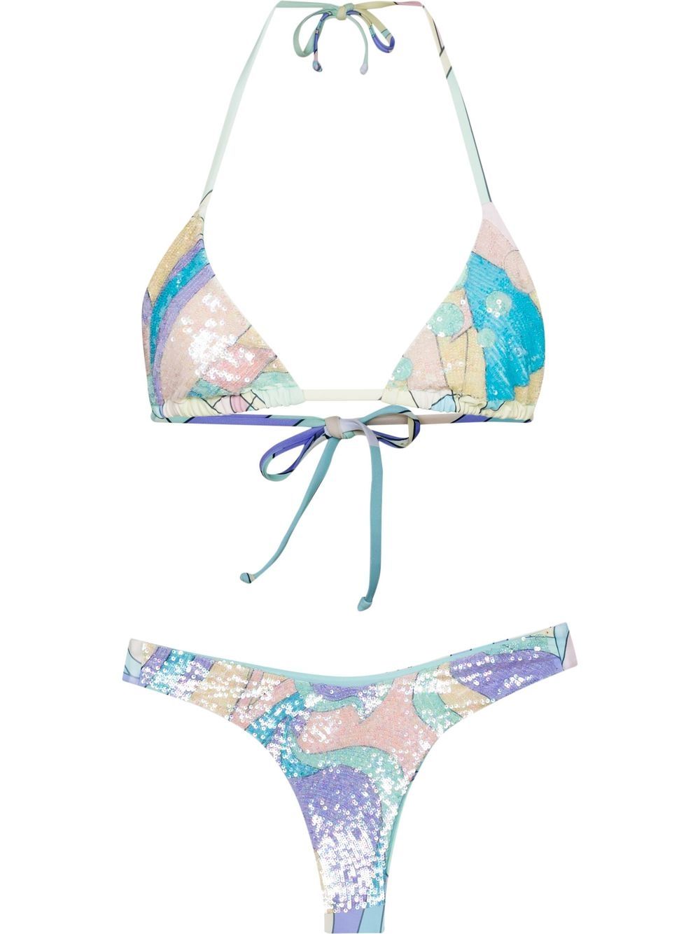 Oceanus Betsy abstract-print Bikini - Farfetch