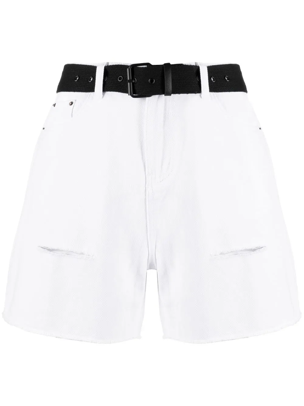 

Frankie Shop shorts de mezclilla con detalles rasgados - Neutro