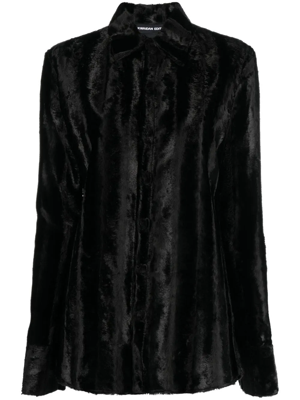 

Kwaidan Editions faux-fur slim shirt - Black