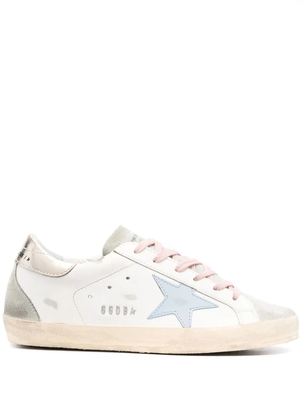 

Golden Goose tenis con agujetas y detalle de parche - Blanco