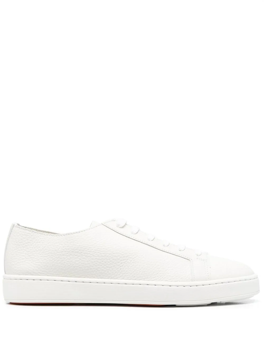 

Santoni pebbled-finish low-top sneakers - White