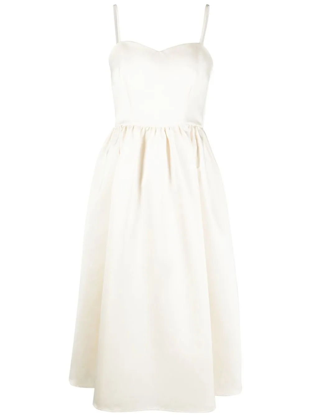 

P.A.R.O.S.H. mid-length flared dress - Neutrals