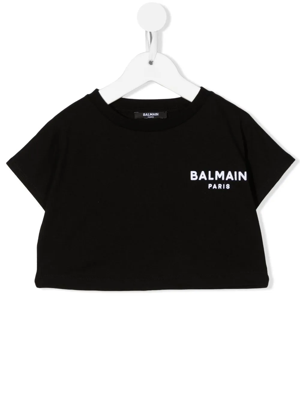 

Balmain Kids playera con motivo del logo - Negro