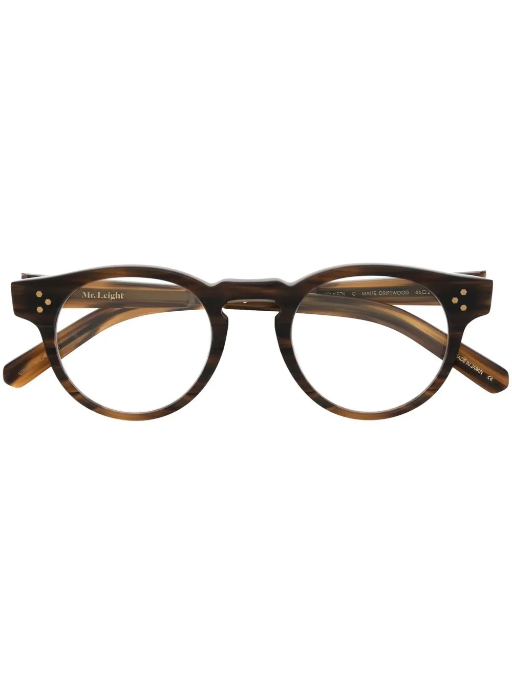 

Garrett Leight tortoiseshell round-frame glasses - Brown