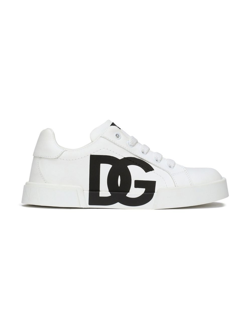 Dolce & Gabbana Kids Portofino leren sneakers - Wit