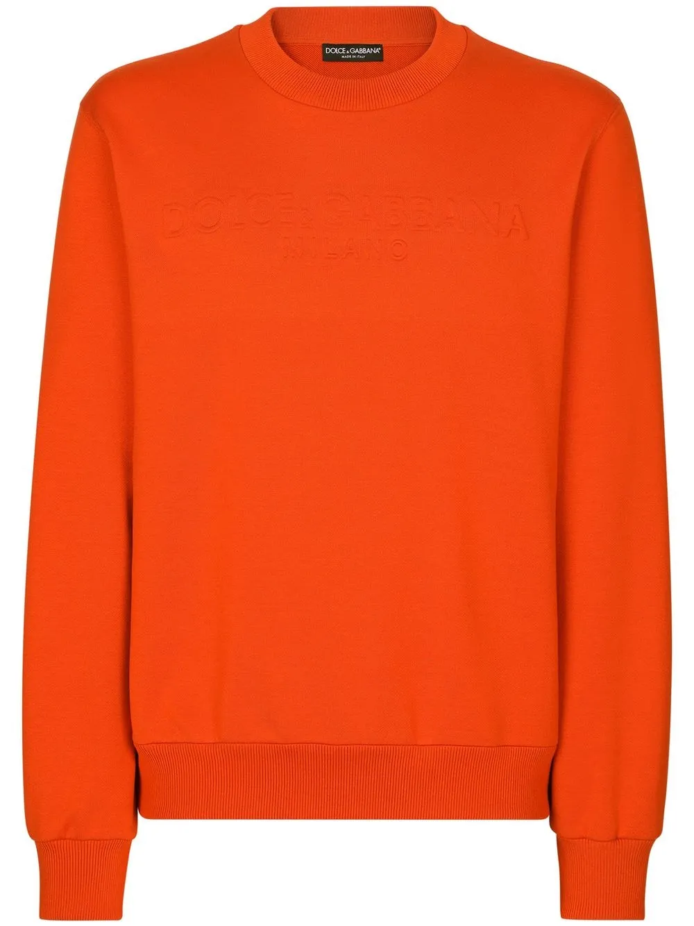 

Dolce & Gabbana sudadera con logo en relieve - Naranja