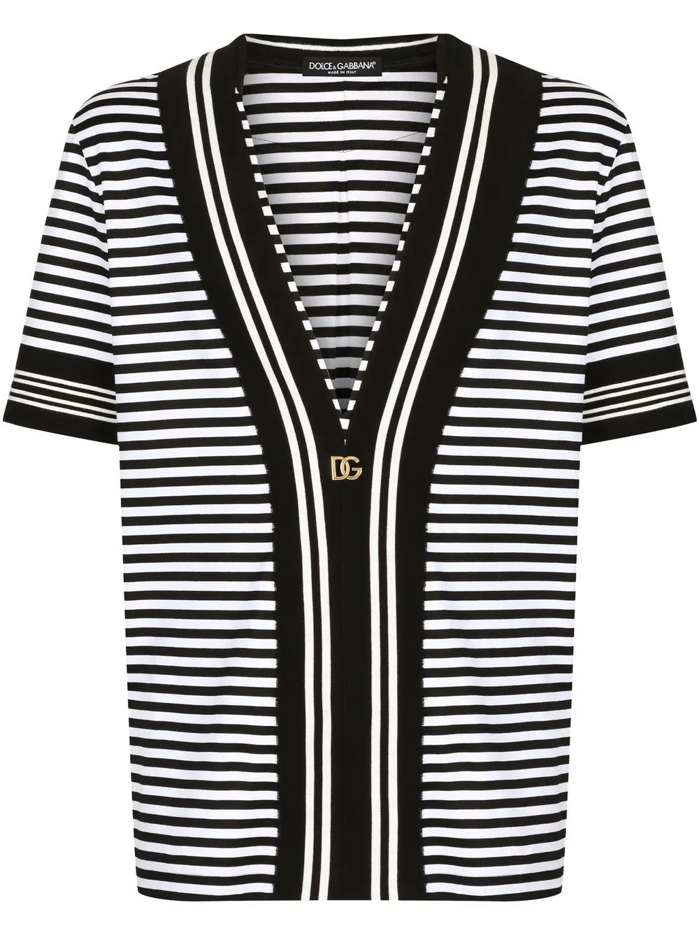 

Dolce & Gabbana striped jersey T-shirt - Black