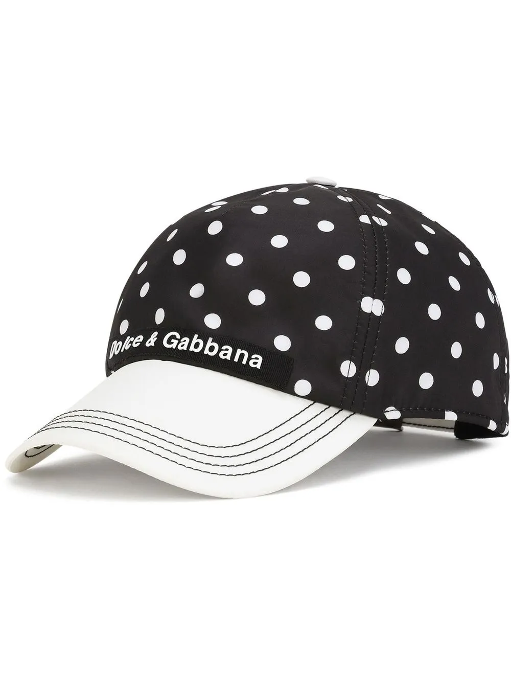 

Dolce & Gabbana gorra con motivo de lunares - Negro