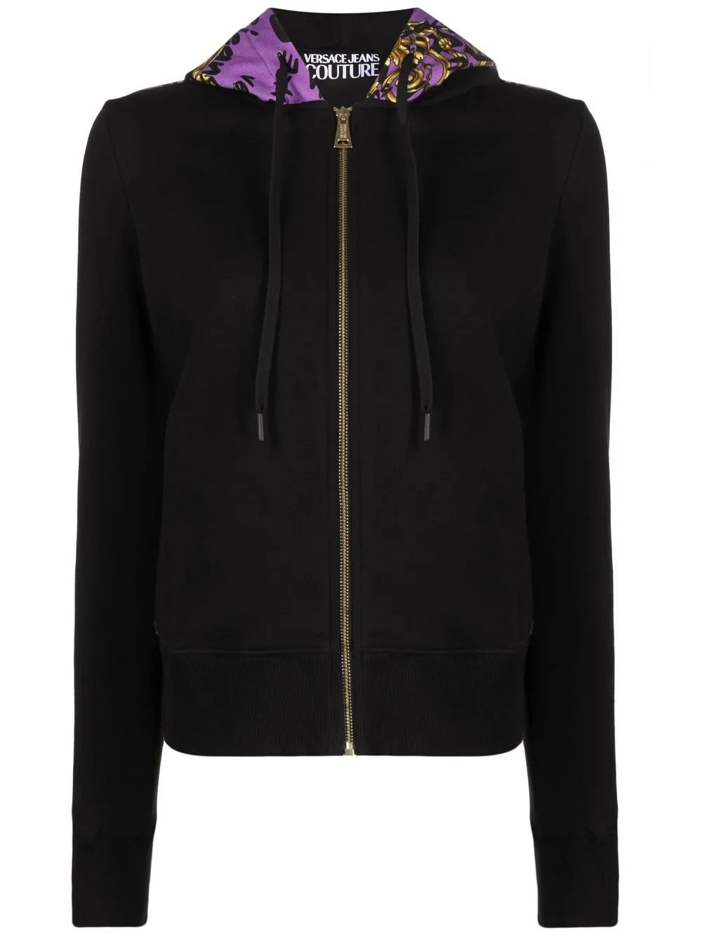 

Versace Jeans Couture hoodie con logo estampado y cierre - Negro