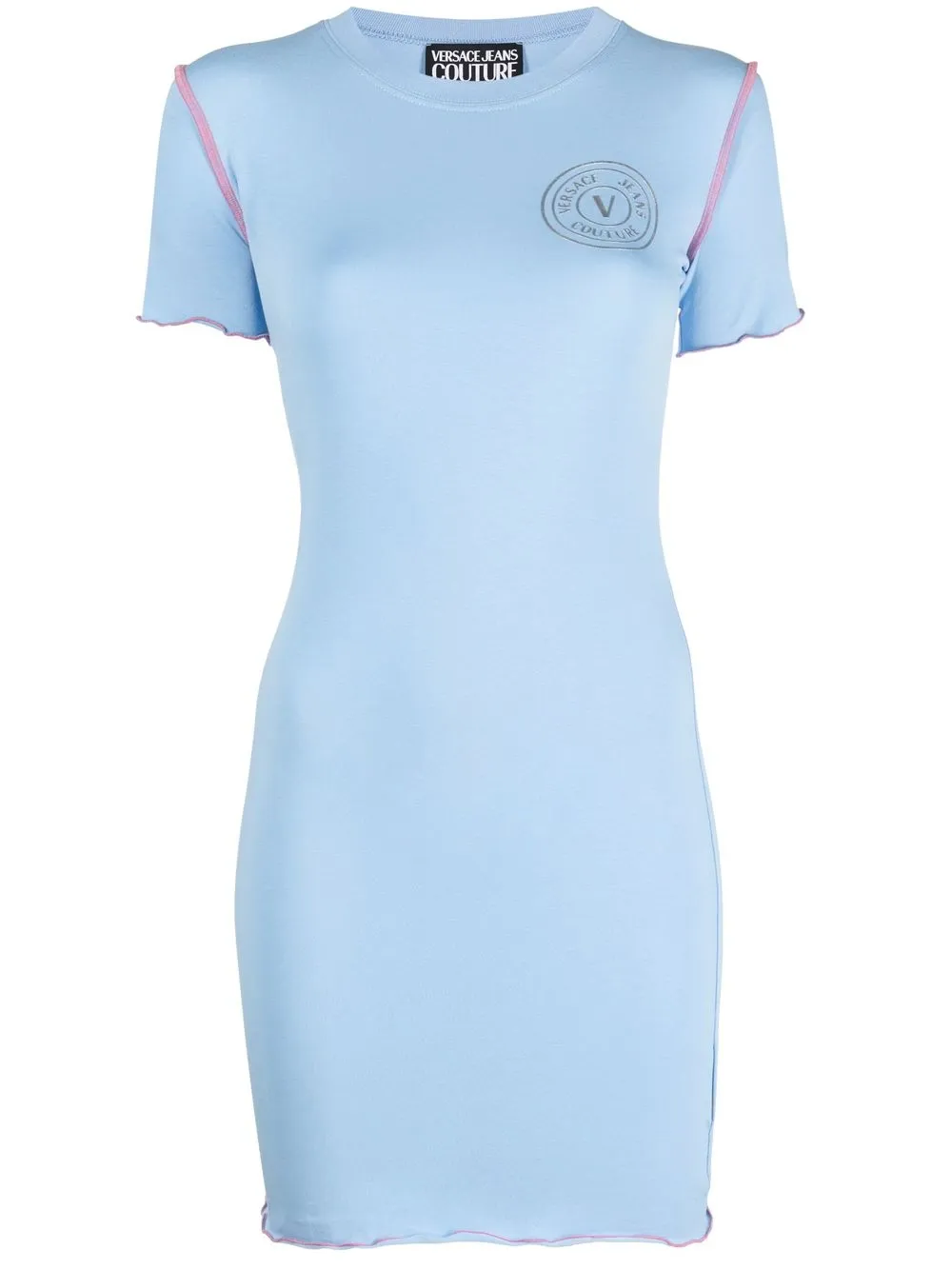 

Versace Jeans Couture logo-embroidered T-shirt dress - Blue