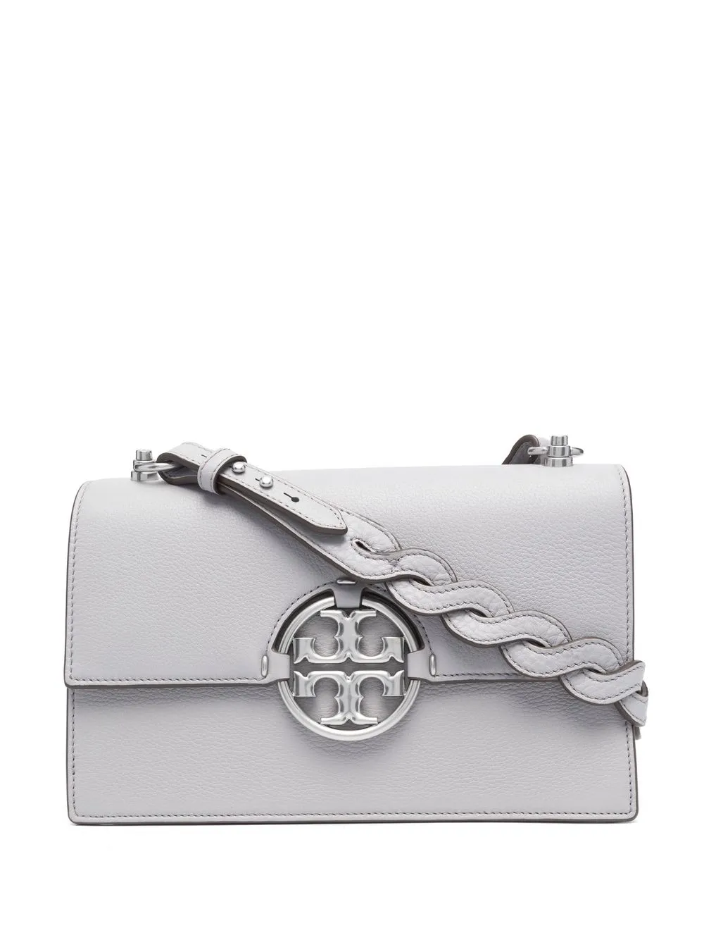 

Tory Burch bolsa de hombro con placa del logo - Gris