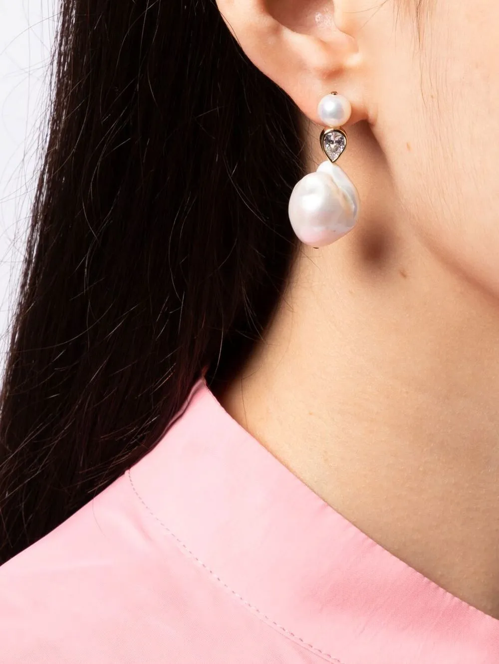  Completedworks Pulp Pearl Drop Earrings   Weiß 