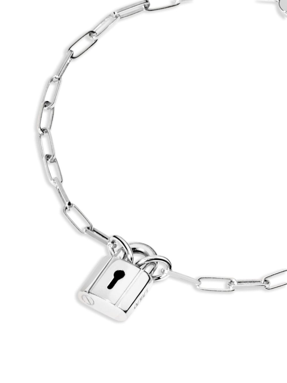 Shop Dodo Padlock-detail Cable-link Chain Bracelet In Silver
