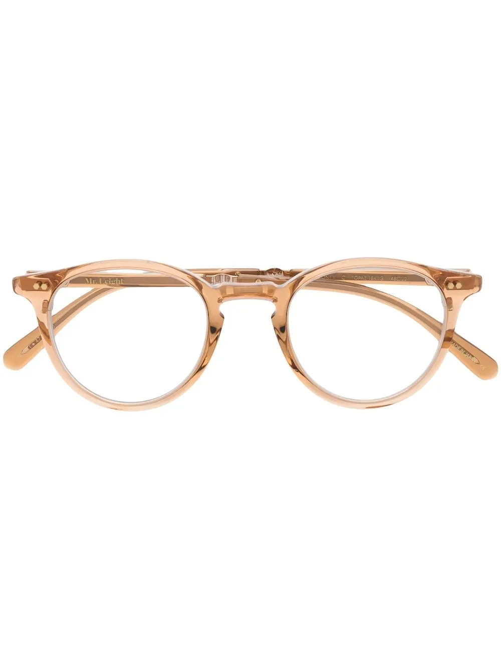 

Garrett Leight round-frame glasses - Neutrals