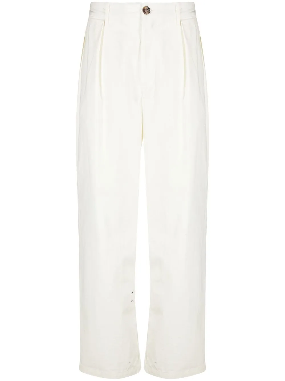 

Pop Trading Company pantalones rectos con pinzas - Blanco