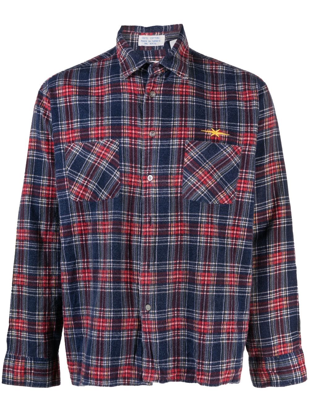 

Phipps check-pattern flannel shirt - White