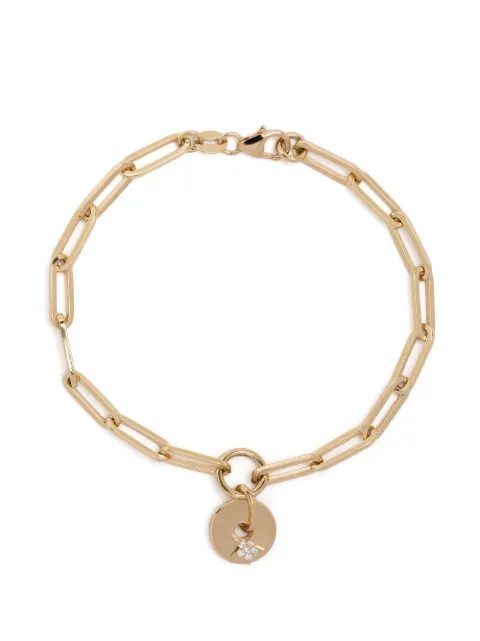 Foundrae 18kt yellow gold Clip diamond chain bracelet