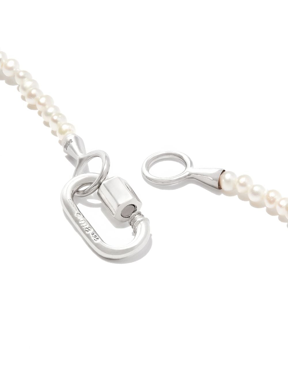 Marla Aaron 14kt White Gold Baby Lock Pearl Necklace - Farfetch