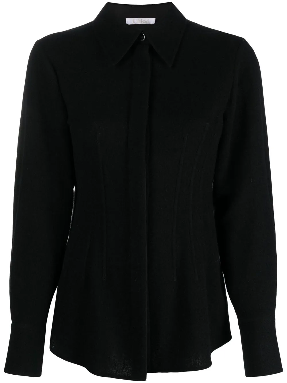 

Chloé cashmere and wool-blend shirt - Black