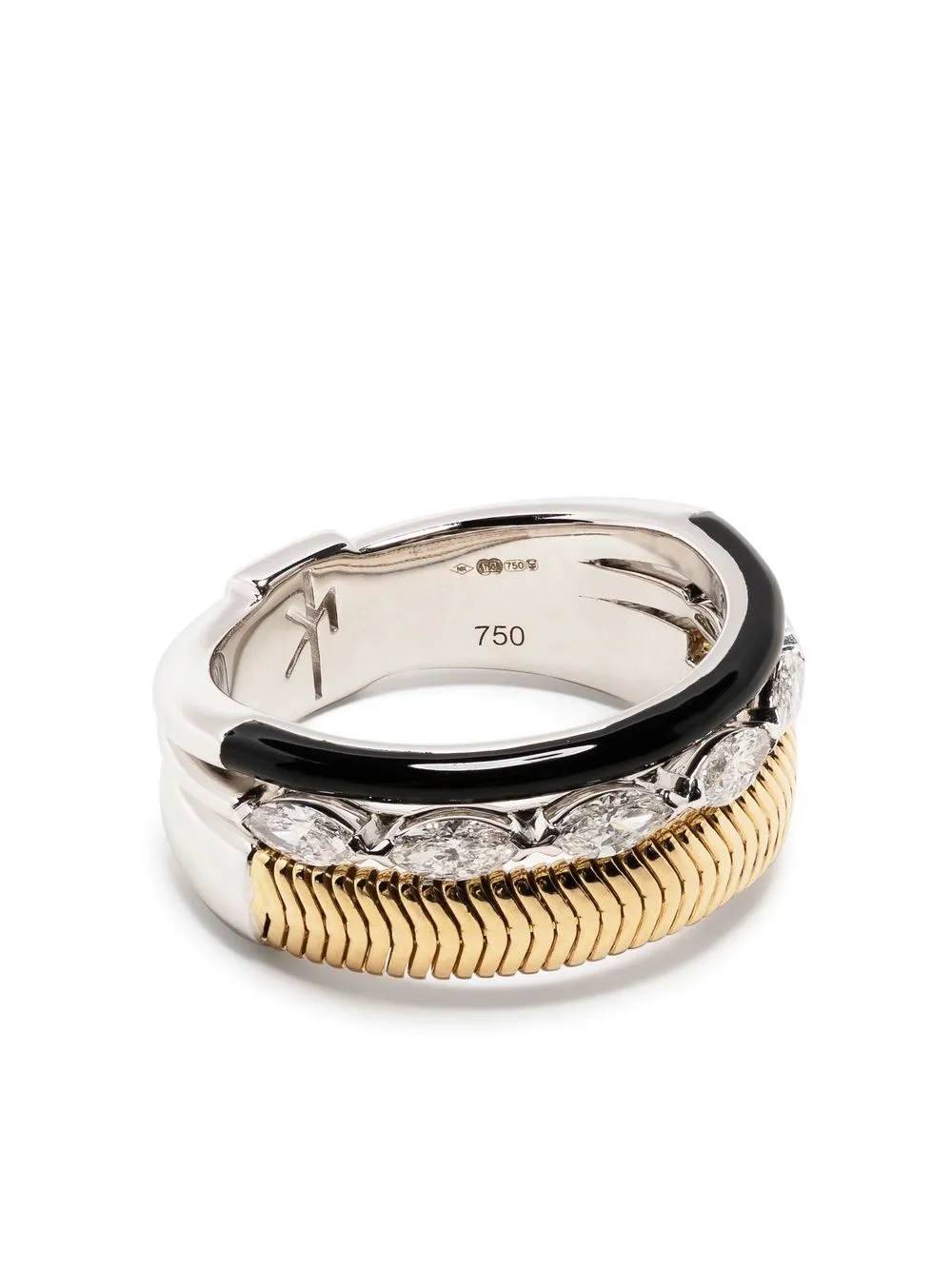 

Nikos Koulis 18kt yellow and white gold diamond ring