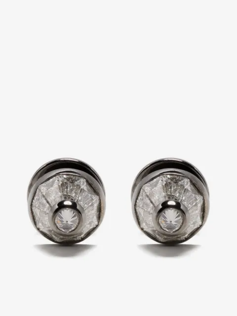 Nikos Koulis 18kt white gold Energy diamond stud earrings