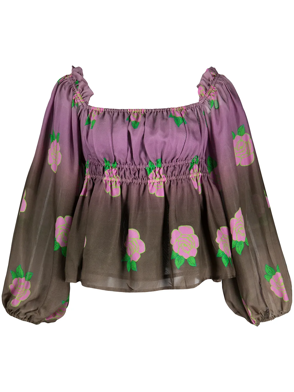 

Cynthia Rowley blusa de seda con estampado floral - Multicolor