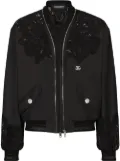 Dolce & Gabbana logo-patch bomber jacket - Black