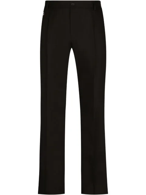 Dolce & Gabbana DG patch stretch-cotton trousers