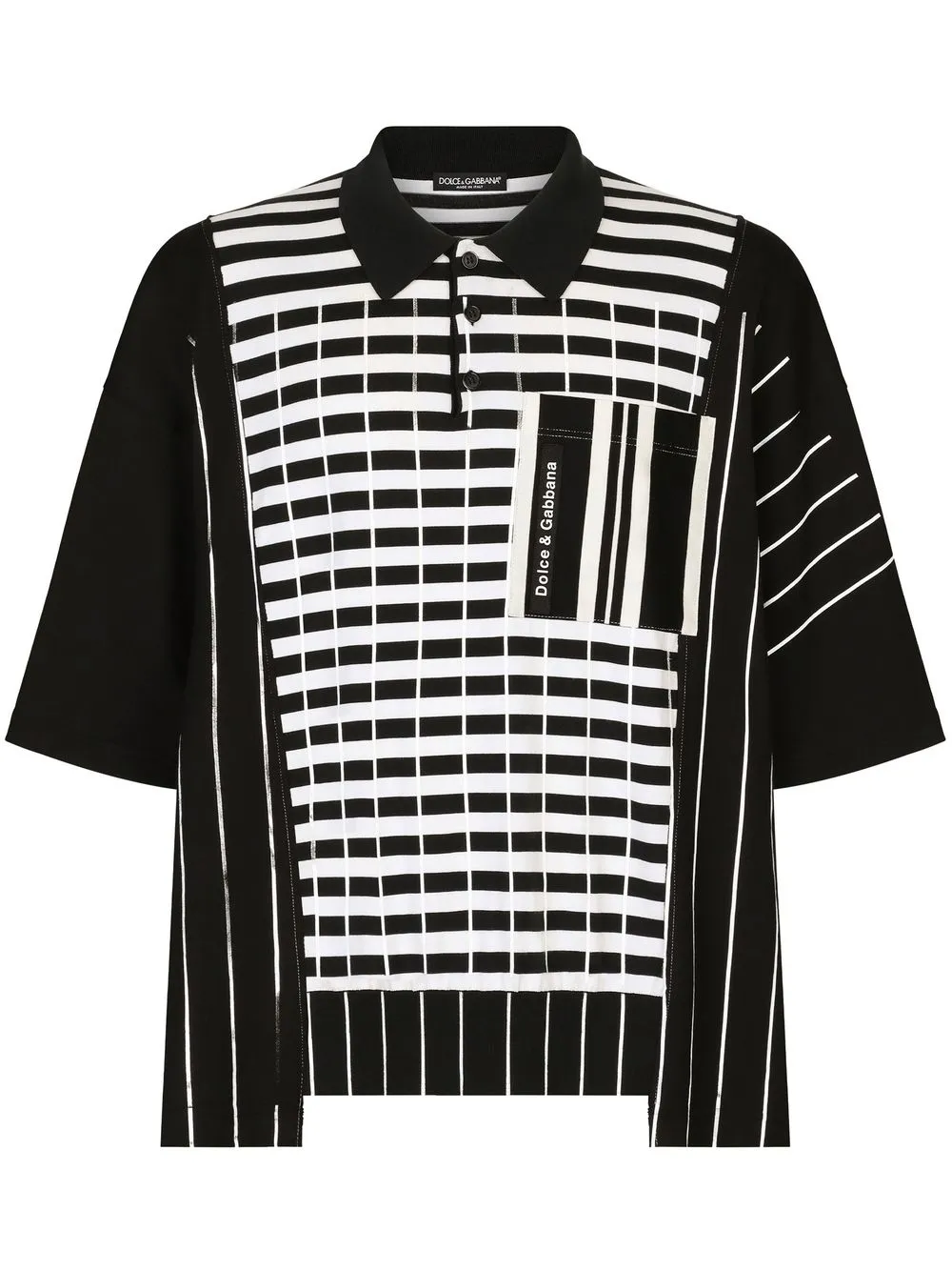 Dolce & Gabbana stripe-panelled Polo Shirt - Farfetch