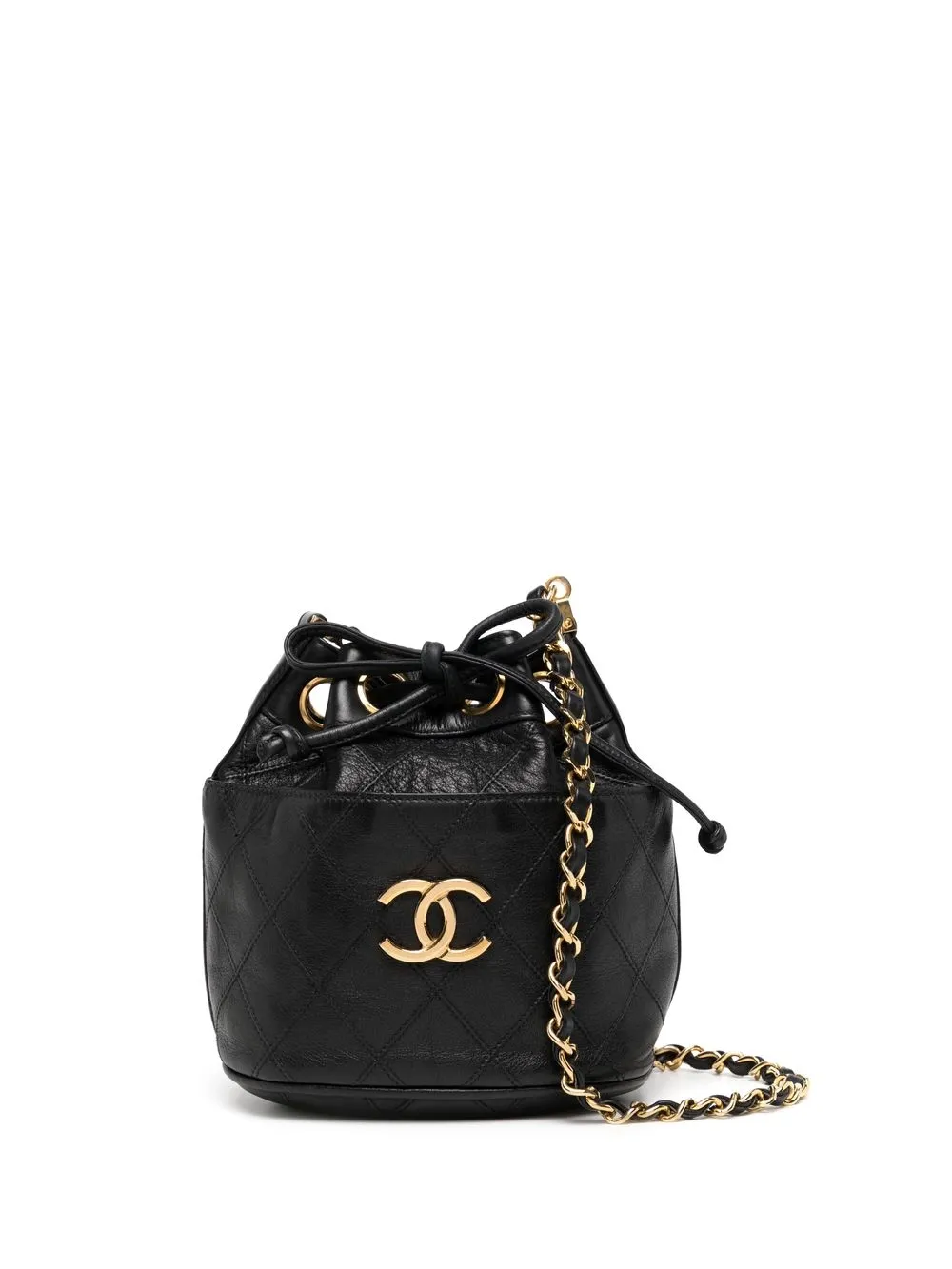 

Chanel Pre-Owned bolsa crossbody con capitonado de rombos 1991 - Negro