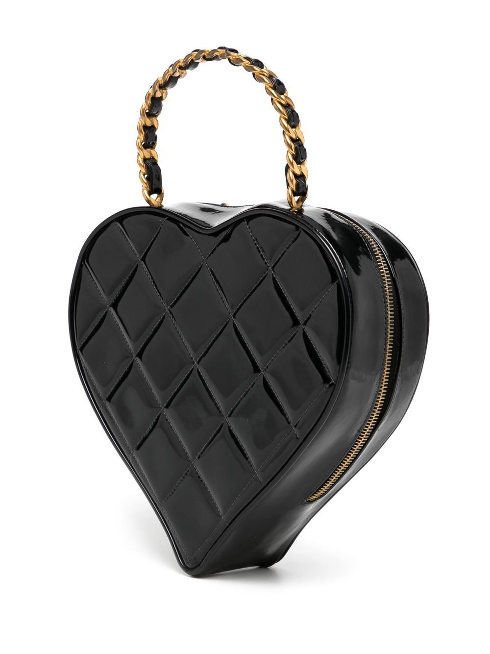 CHANEL Pre-Owned 1995 diamond-quilted CC Heart Handbag - Farfetch