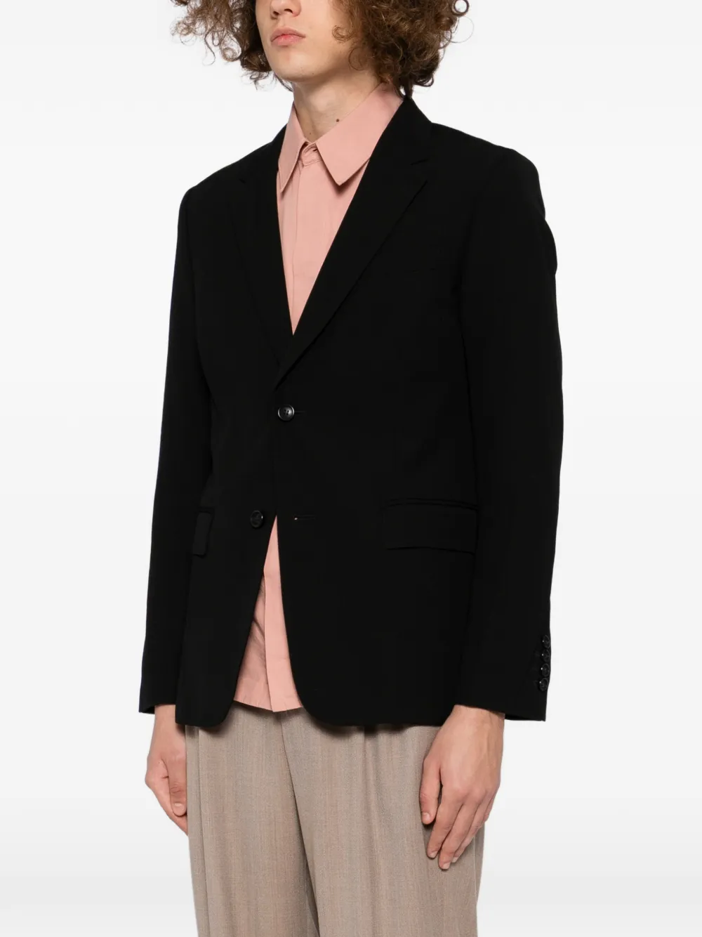 AMI Paris Blazer met enkele rij knopen Zwart