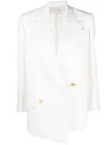 Alexander McQueen asymmetric double-breasted blazer - White