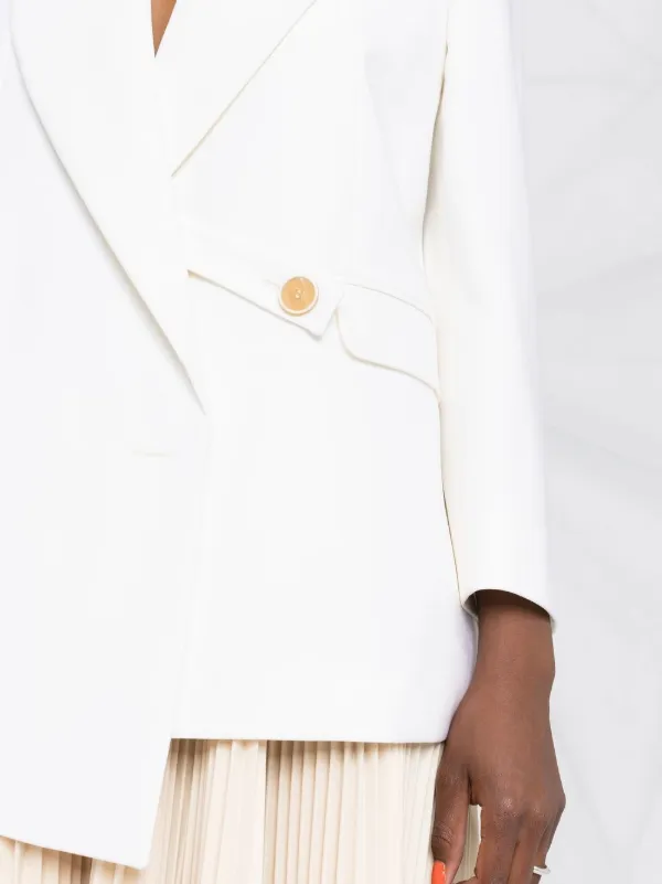 Alexander McQueen Asymmetric double-breasted Blazer | White