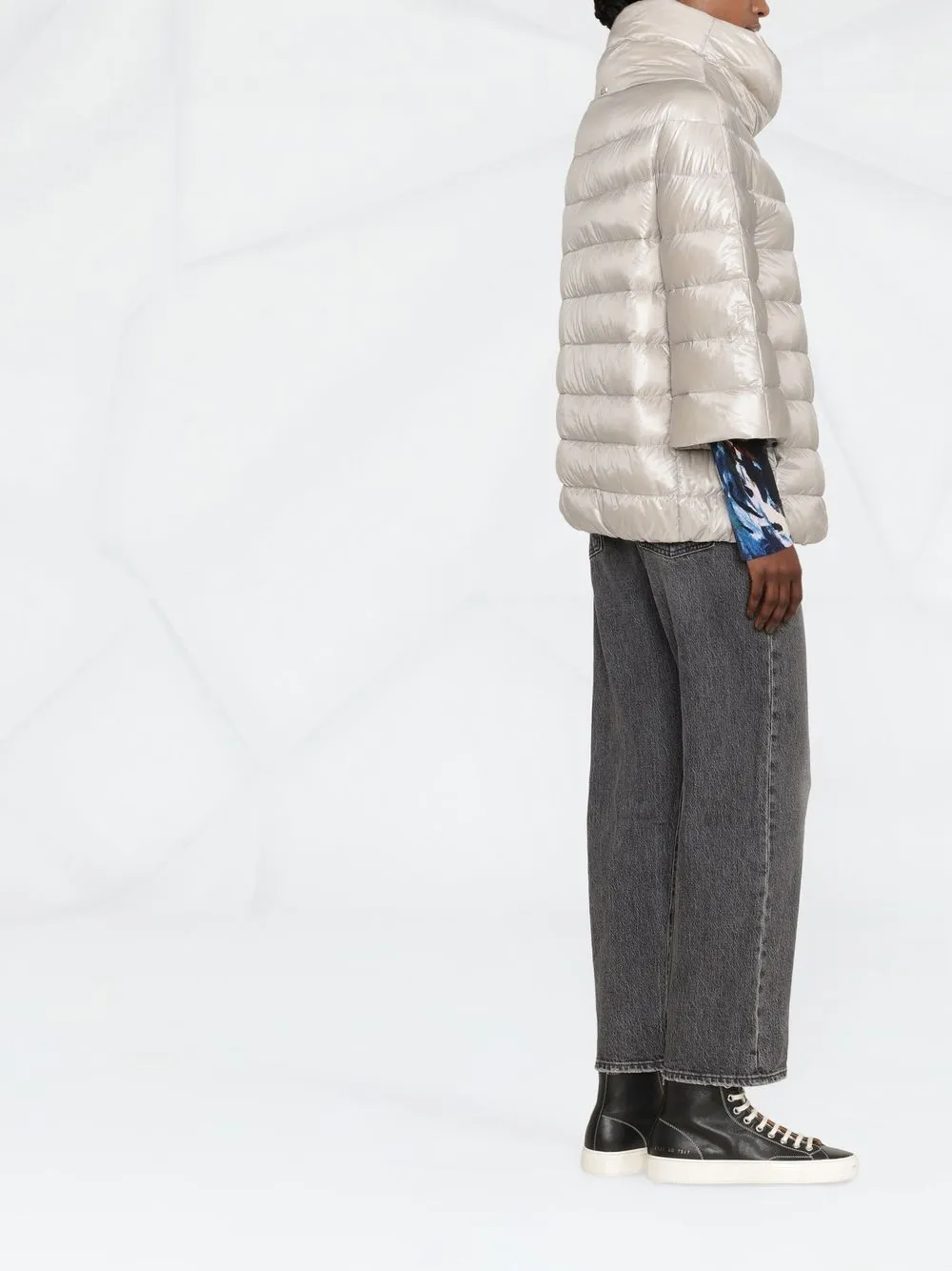  Herno Steppjacke Mit Stehkragen   Nude 