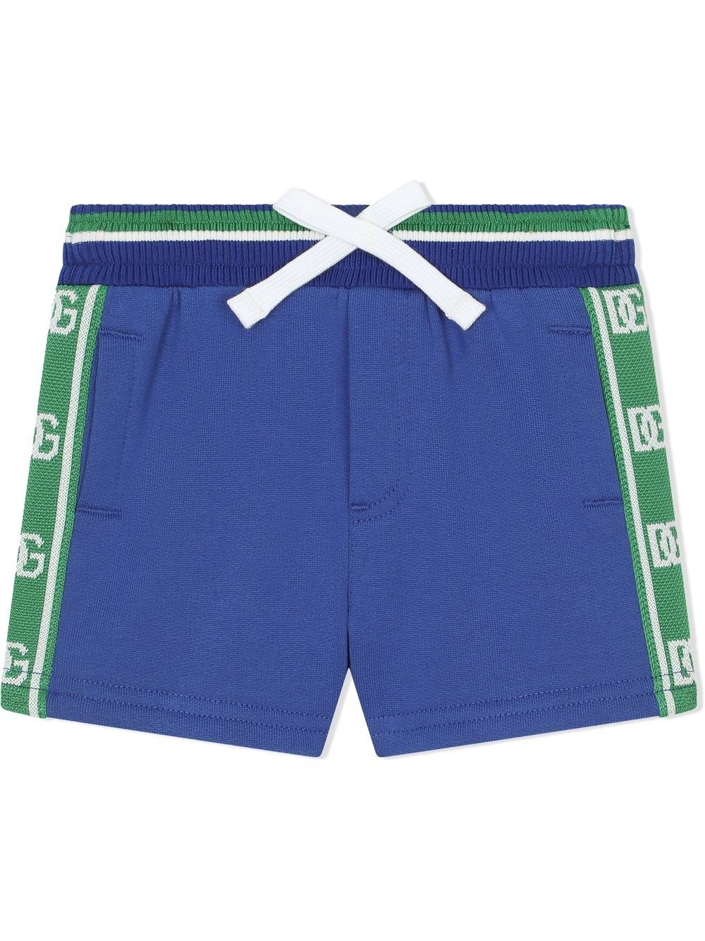 

Dolce & Gabbana Kids shorts con franjas del logo - Azul