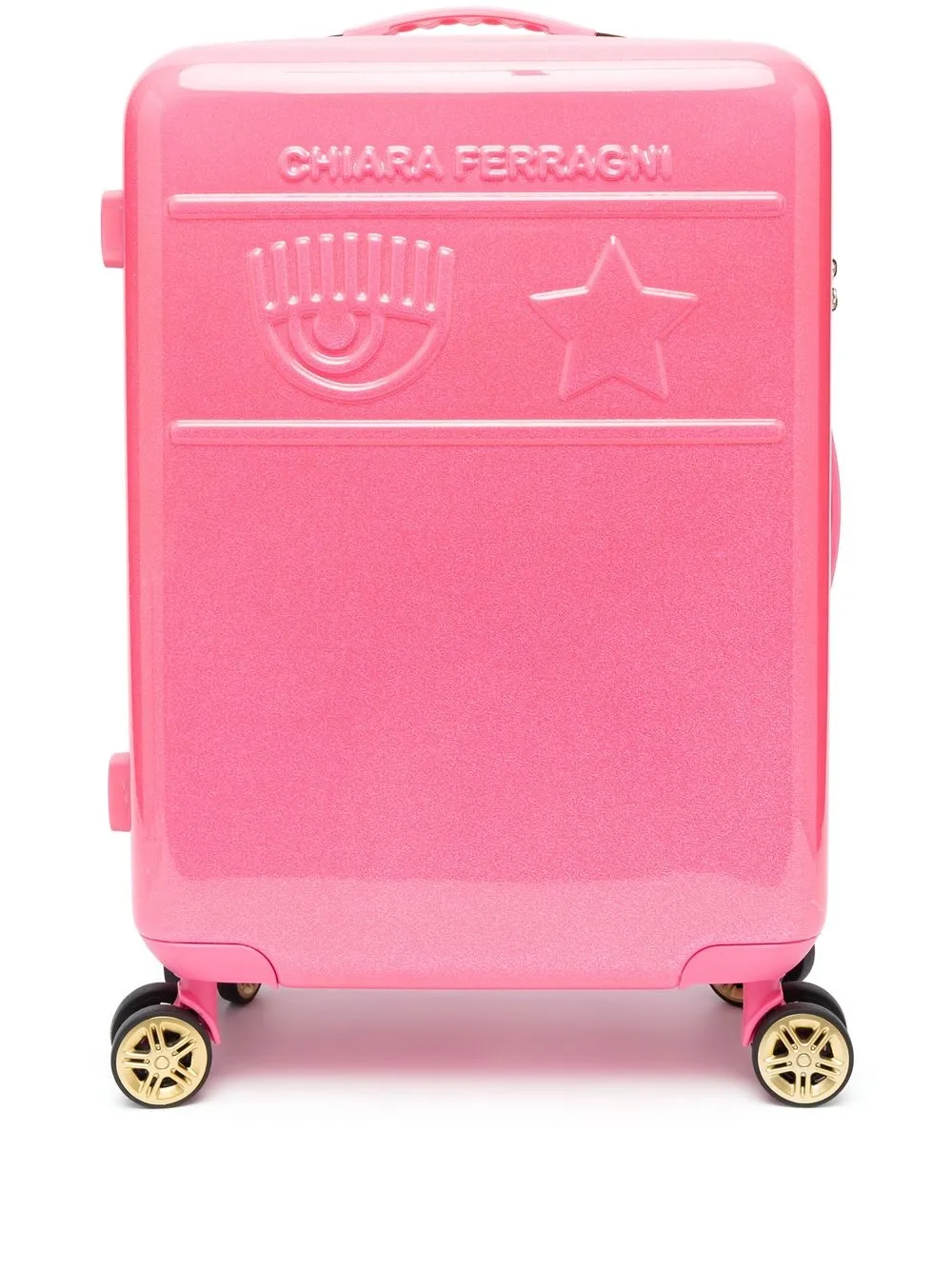 

Chiara Ferragni Eyelike four-wheel suitcase - Pink