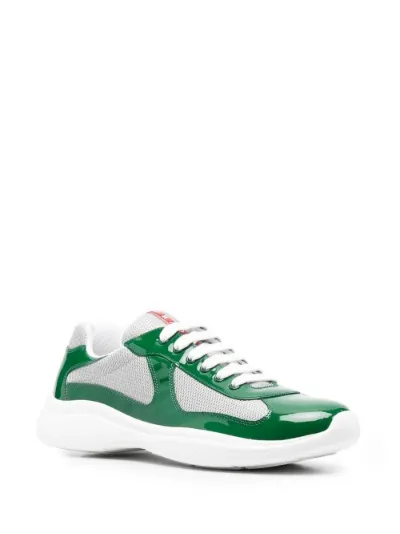 green and white prada sneakers