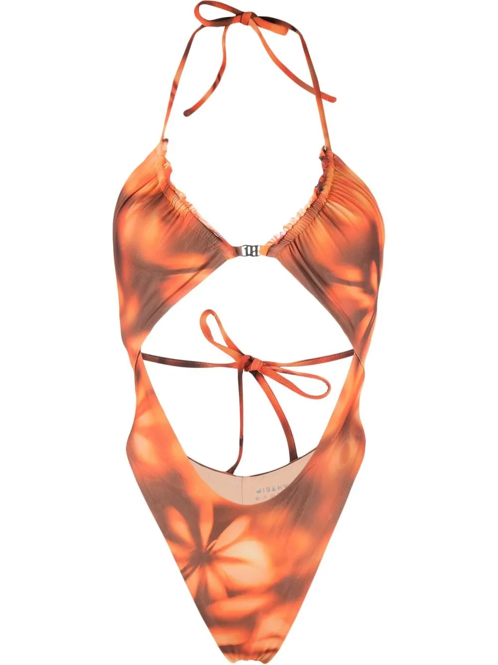 

MISBHV traje de baño con cuello halter - Naranja