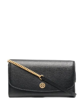 Tory Burch Robinson Chain Wallet | Black | FARFETCH