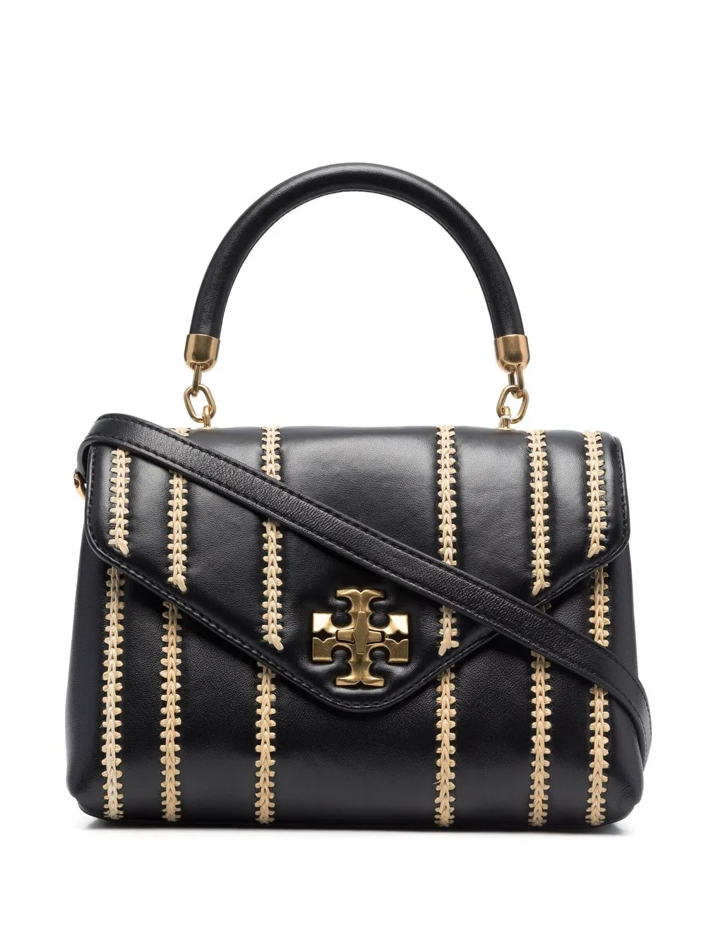 

Tory Burch tote Kira trenzado - Negro