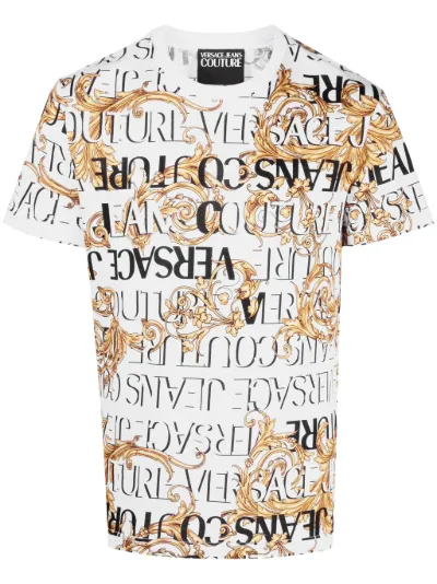 Barocco-print logo T-shirt | Versace 