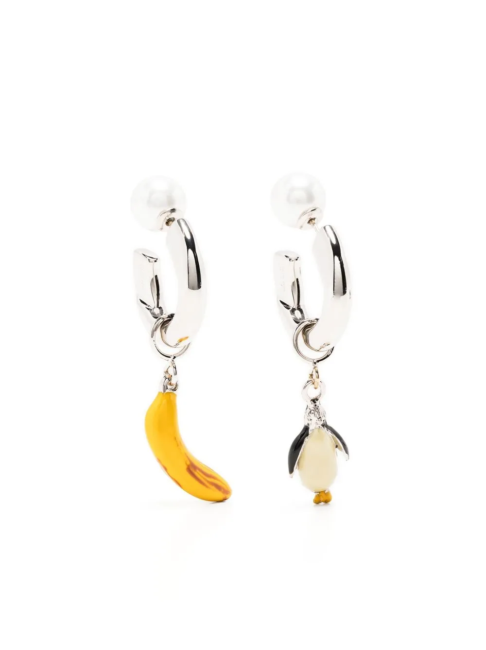 

Marni medium charm hoop earrings - Silver