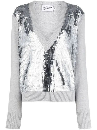 Vaquera sequin-embellished V-neck 