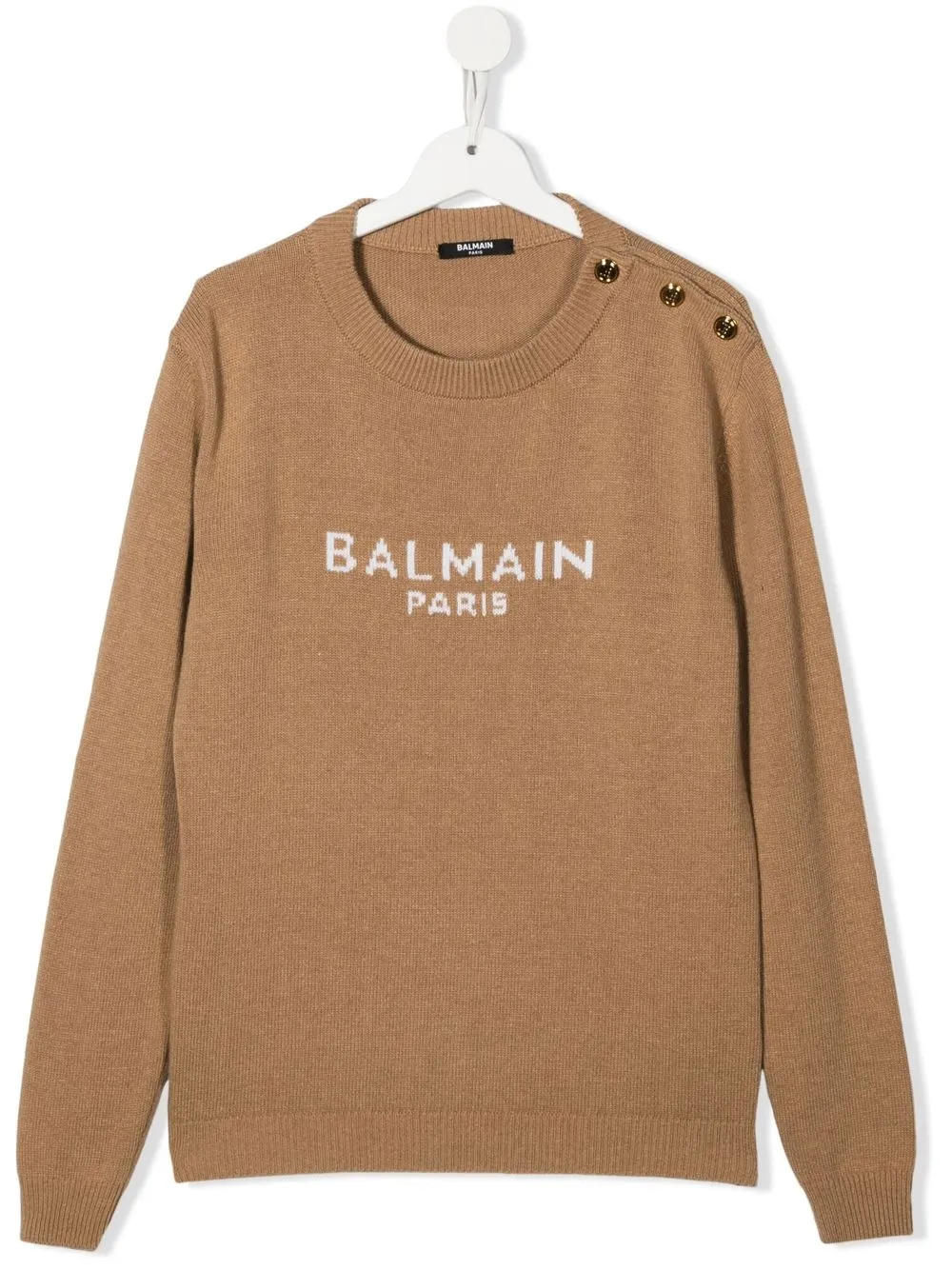 

Balmain Kids suéter tejido con logo en intarsia - Neutro