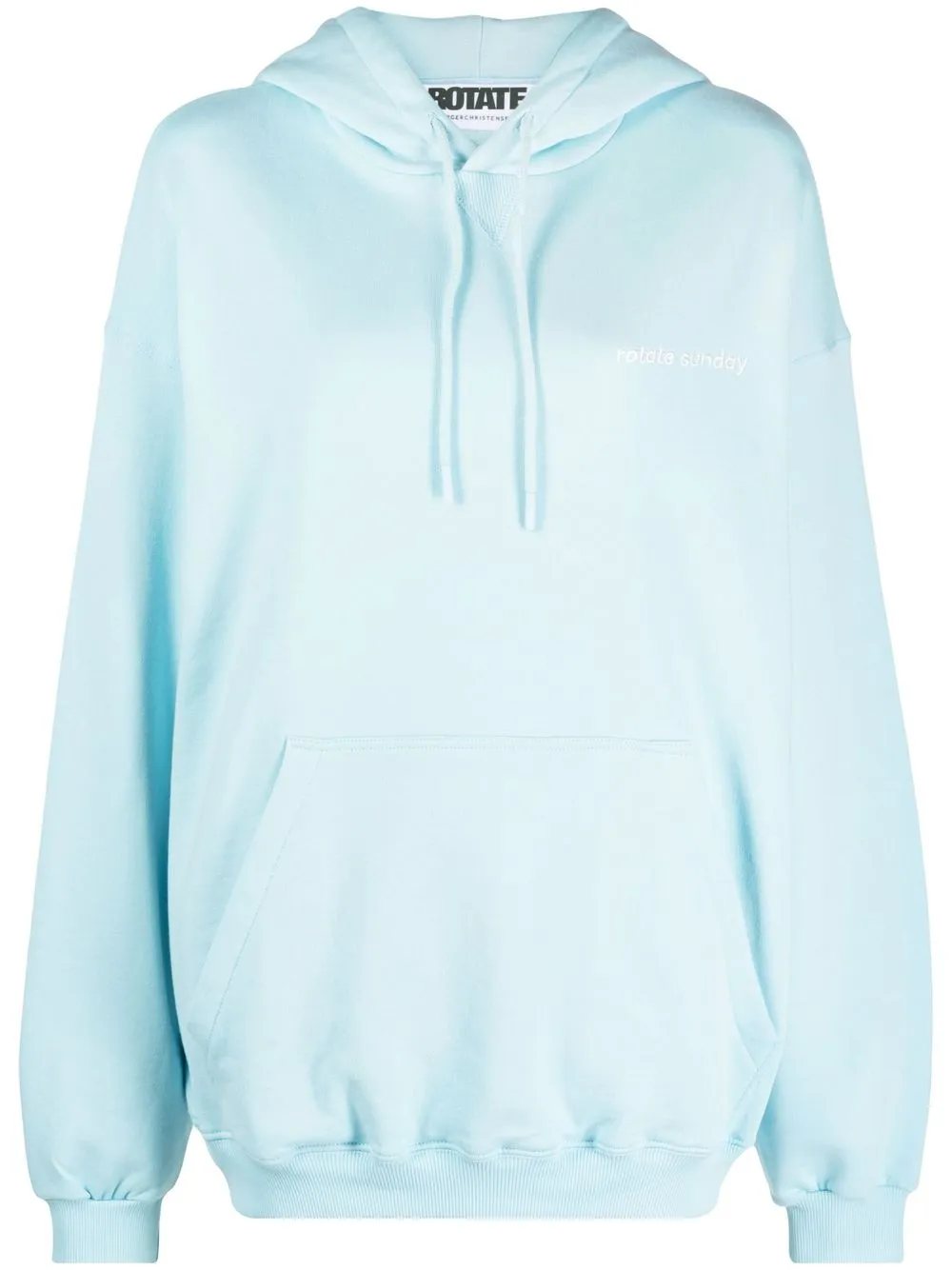 

ROTATE embroidered logo hooded sweatshirt - Blue