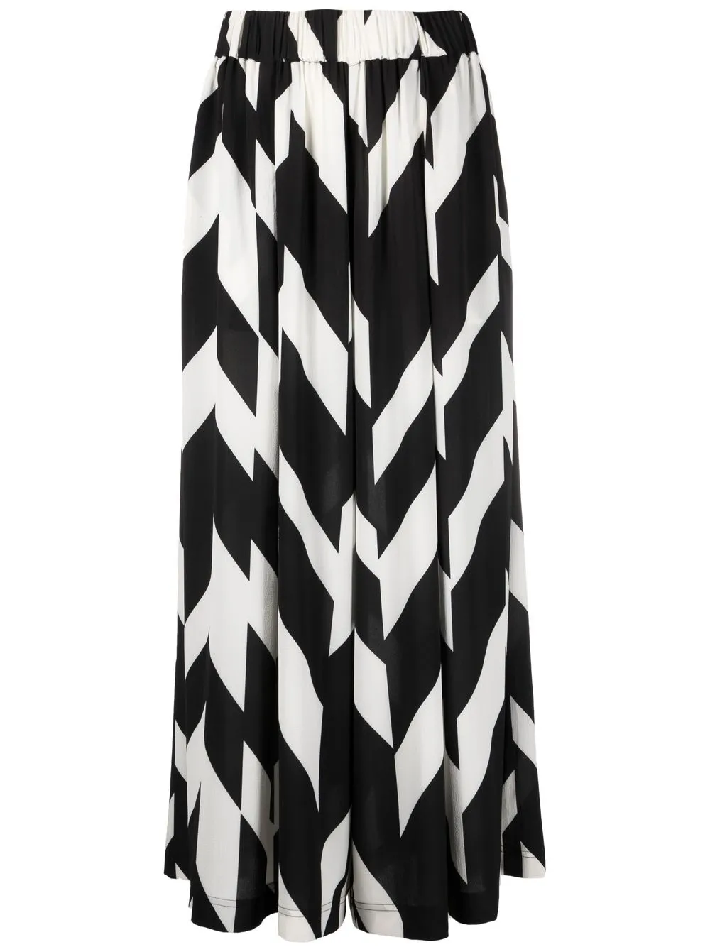 

Henrik Vibskov geometric-print pleated wide-leg trousers - White