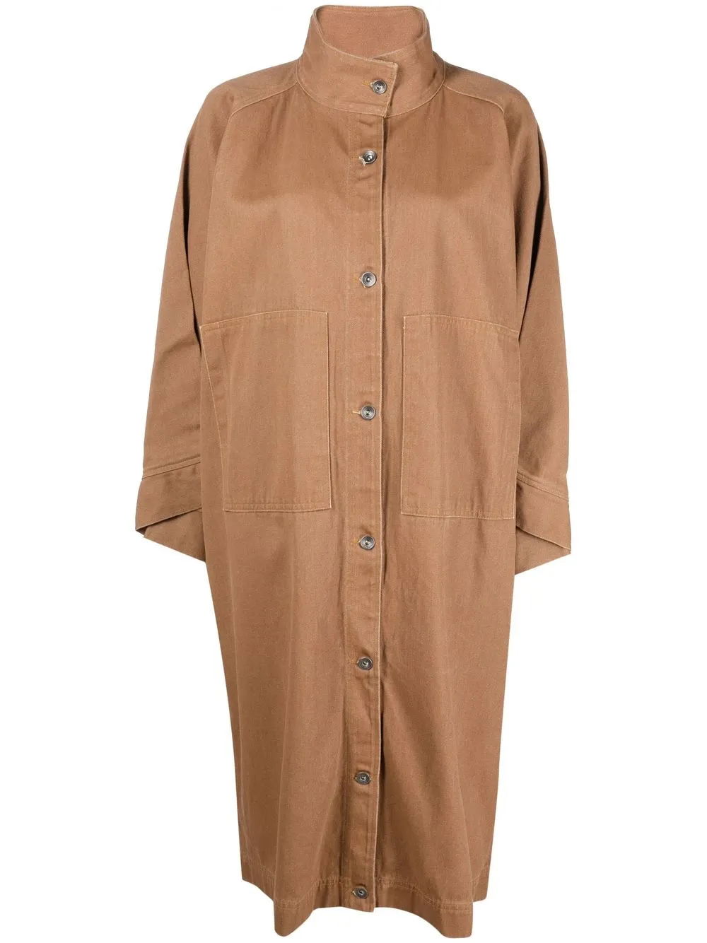 

Henrik Vibskov buttoned-up oversized coat - Brown